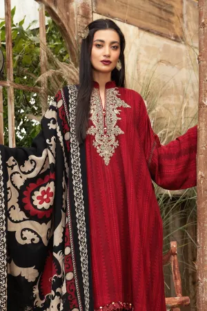 MPT 1204 A | Maria B MPrints Winter Collection 2021 | Unstitched Embroidered Dobby Linen Suits