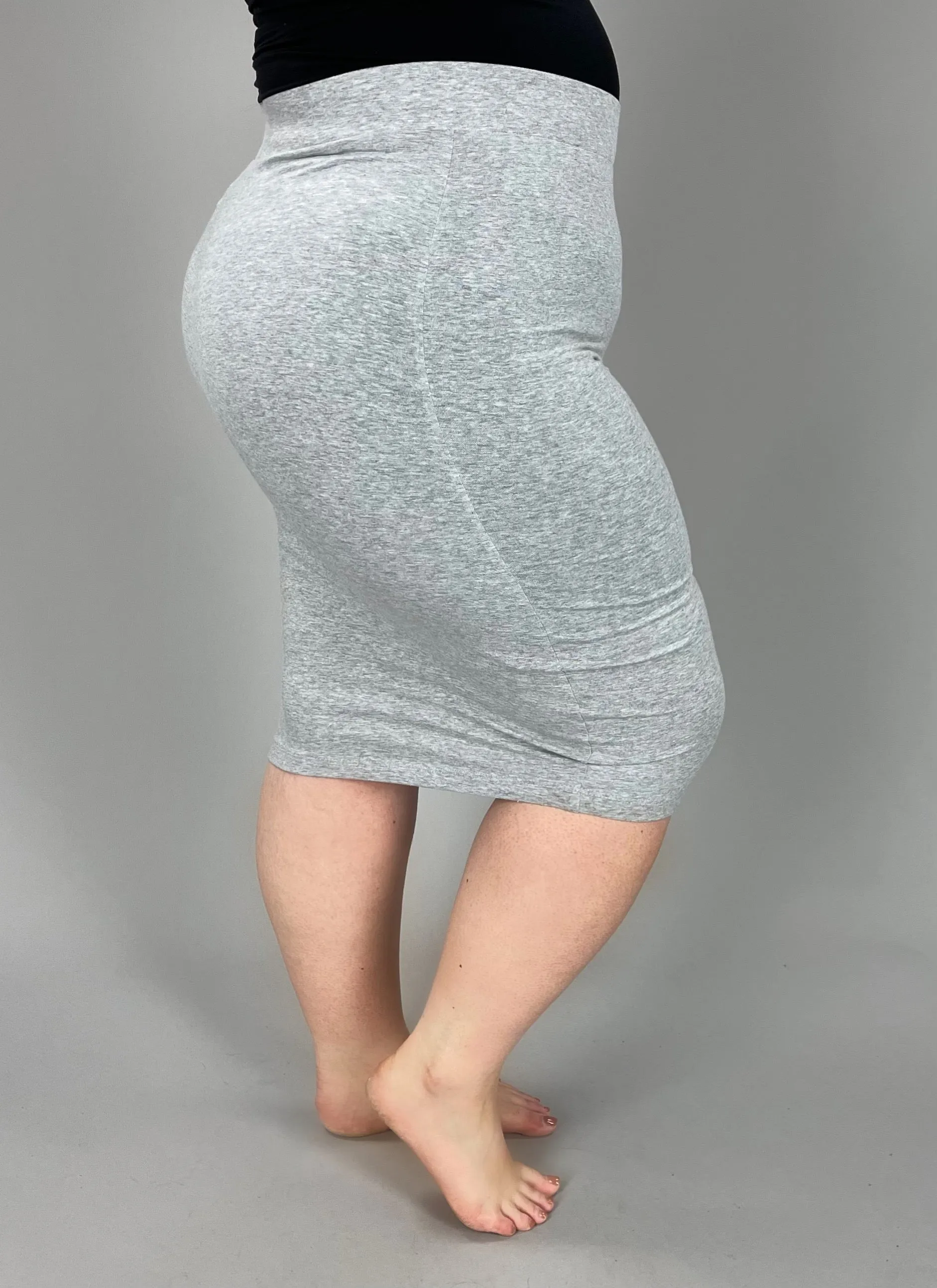 SALE!! BT-A {Comfy Look} Gray Stretch Pencil Skirt PLUS SIZE XL 2X 3X