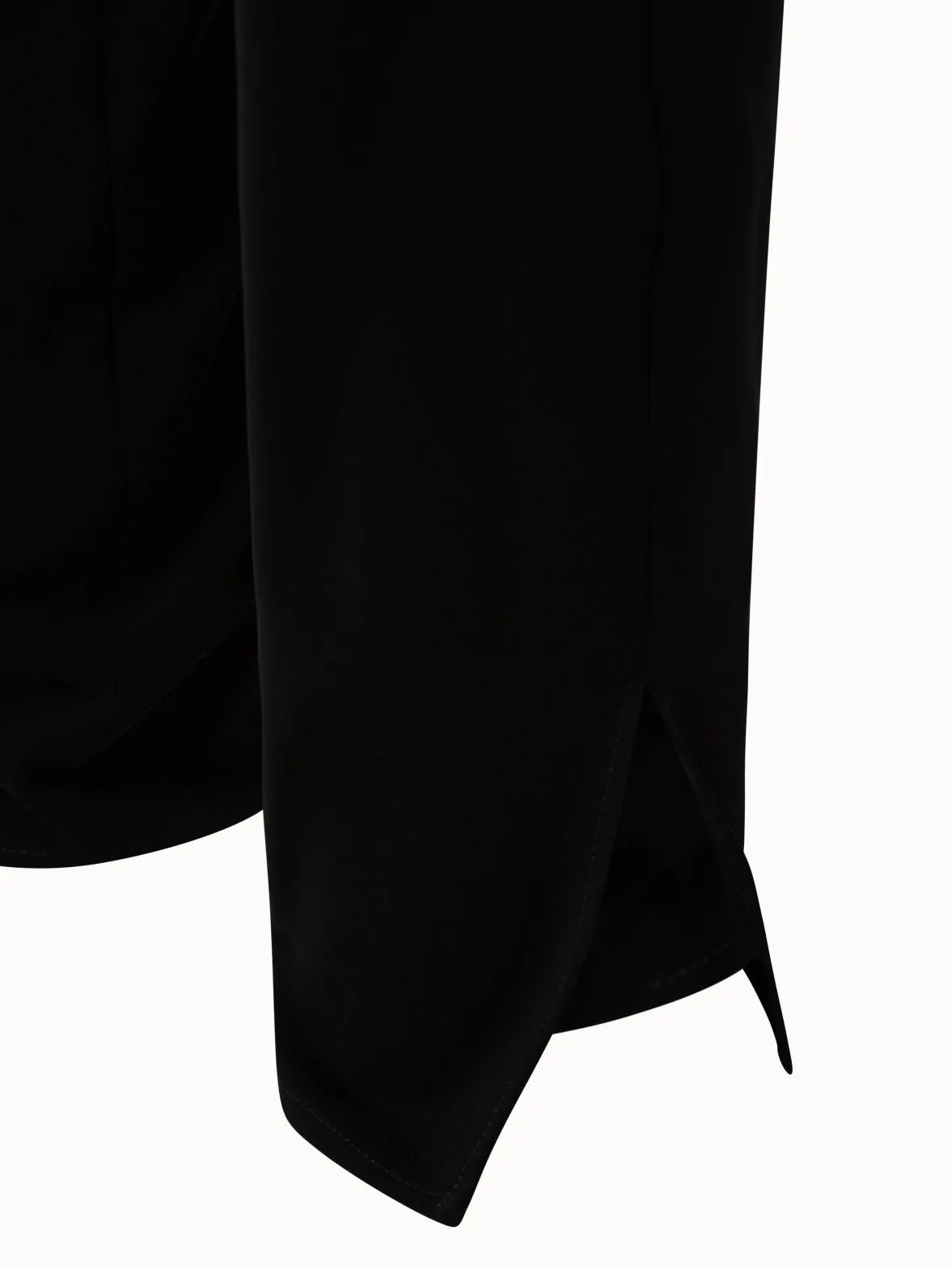 Tapered Lasercut Crêpe Pants with Slits